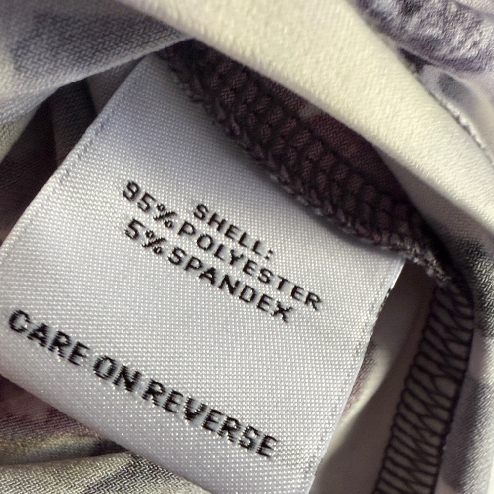 Calvin Klein Purple and Gray Floral Blouse Flatter Sleeve L - Picture 7 of 8